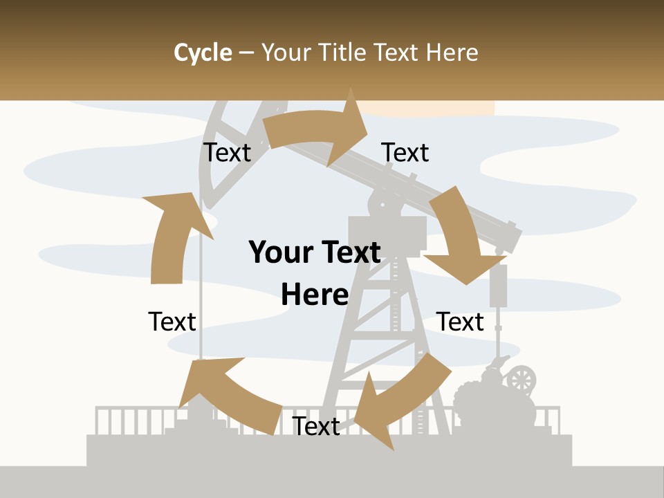An Oil Pump With A Sign That Says Name Of Presentation Company Name PowerPoint Template