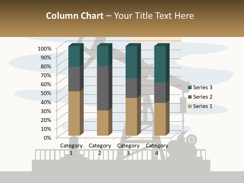 An Oil Pump With A Sign That Says Name Of Presentation Company Name PowerPoint Template