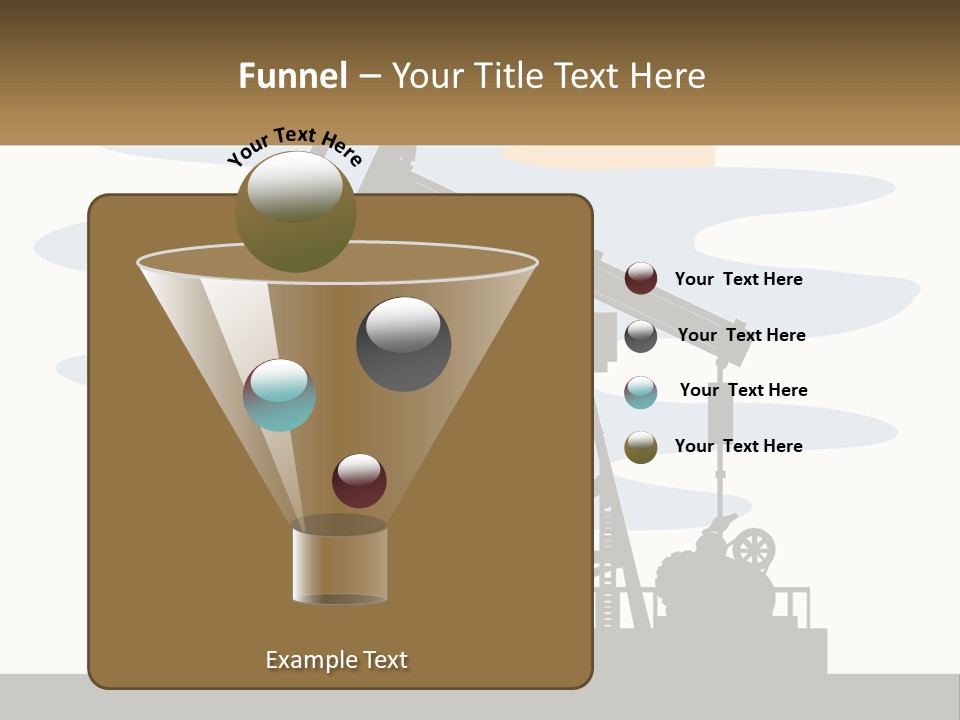 An Oil Pump With A Sign That Says Name Of Presentation Company Name PowerPoint Template