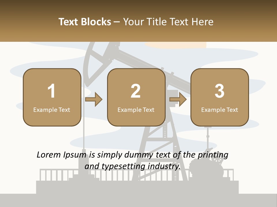 An Oil Pump With A Sign That Says Name Of Presentation Company Name PowerPoint Template