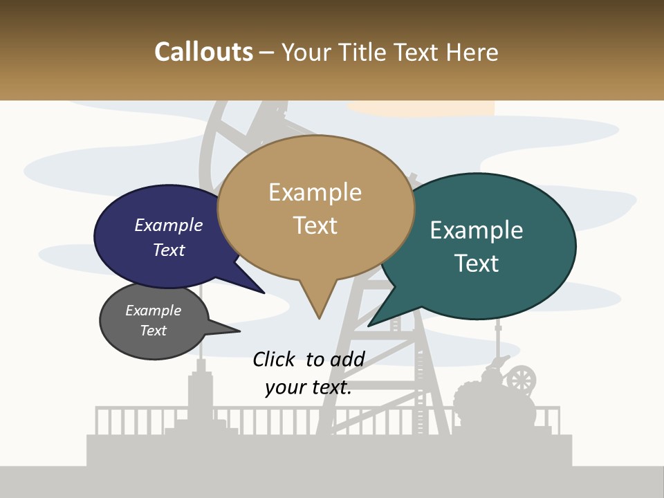 An Oil Pump With A Sign That Says Name Of Presentation Company Name PowerPoint Template