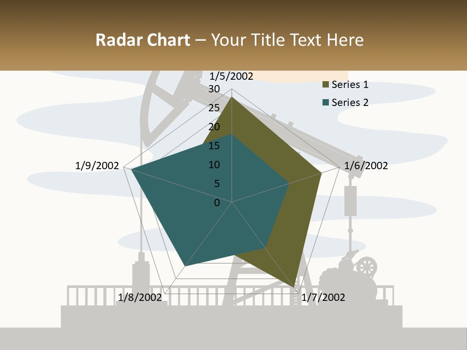 An Oil Pump With A Sign That Says Name Of Presentation Company Name PowerPoint Template