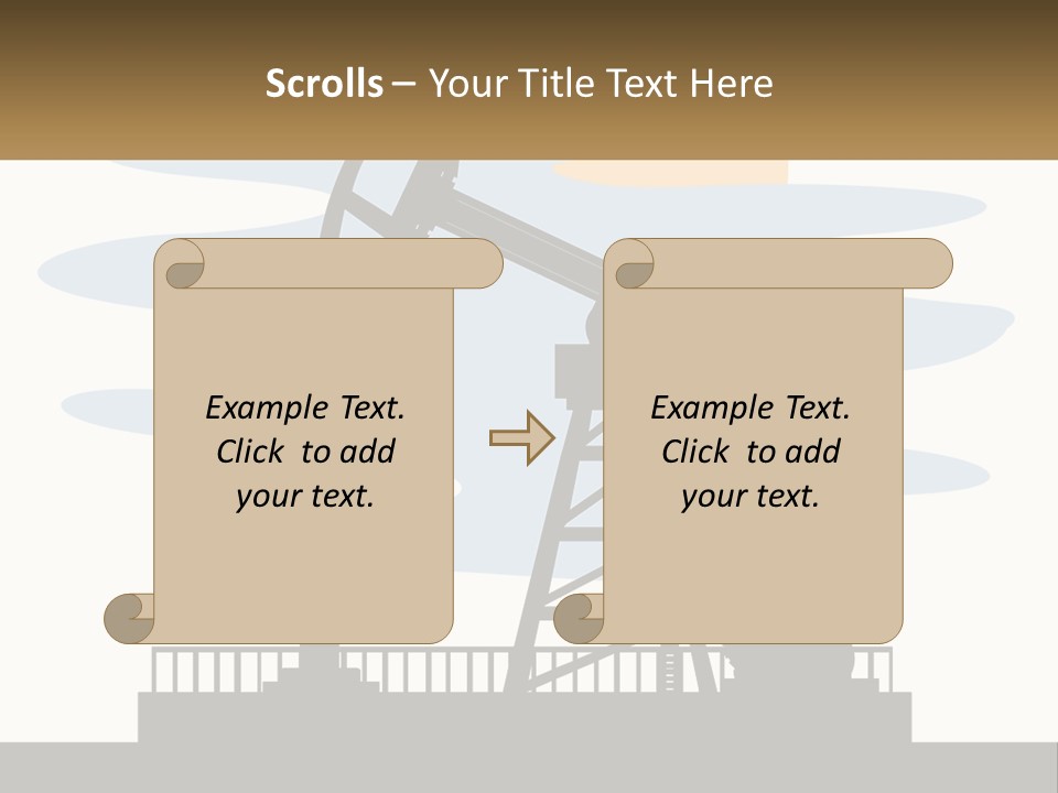 An Oil Pump With A Sign That Says Name Of Presentation Company Name PowerPoint Template