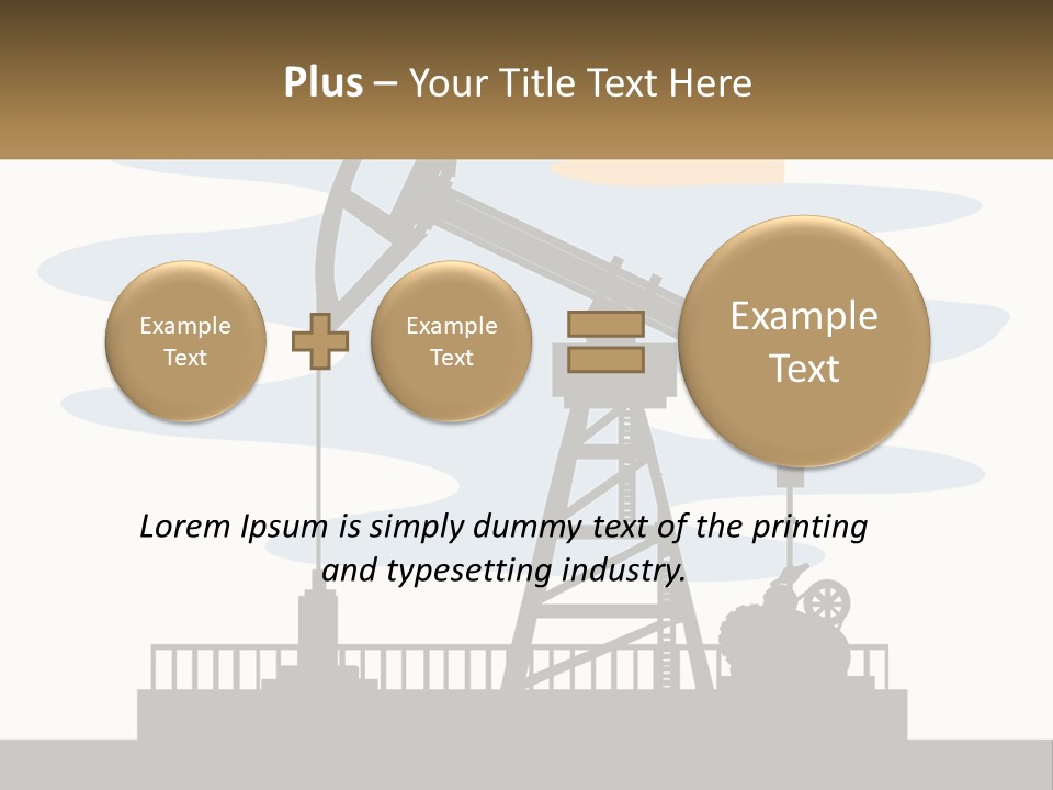 An Oil Pump With A Sign That Says Name Of Presentation Company Name PowerPoint Template