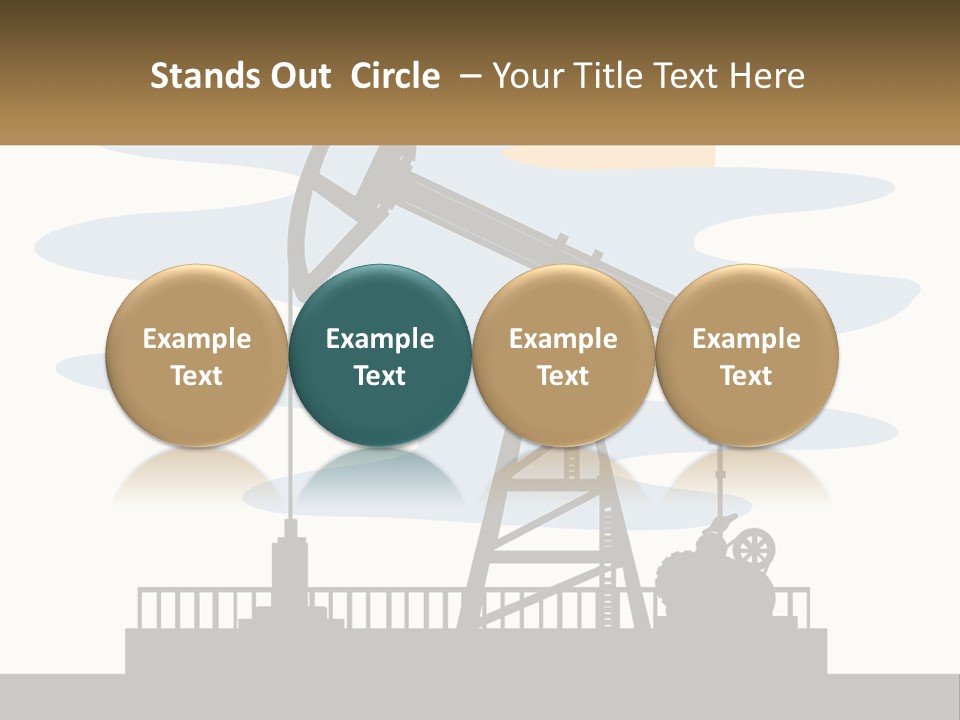 An Oil Pump With A Sign That Says Name Of Presentation Company Name PowerPoint Template