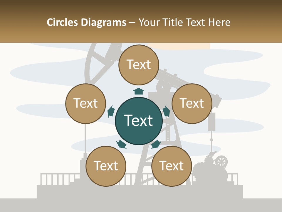 An Oil Pump With A Sign That Says Name Of Presentation Company Name PowerPoint Template