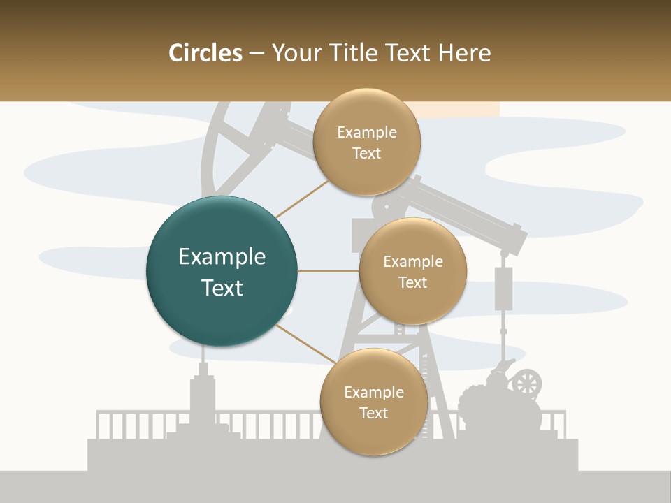 An Oil Pump With A Sign That Says Name Of Presentation Company Name PowerPoint Template