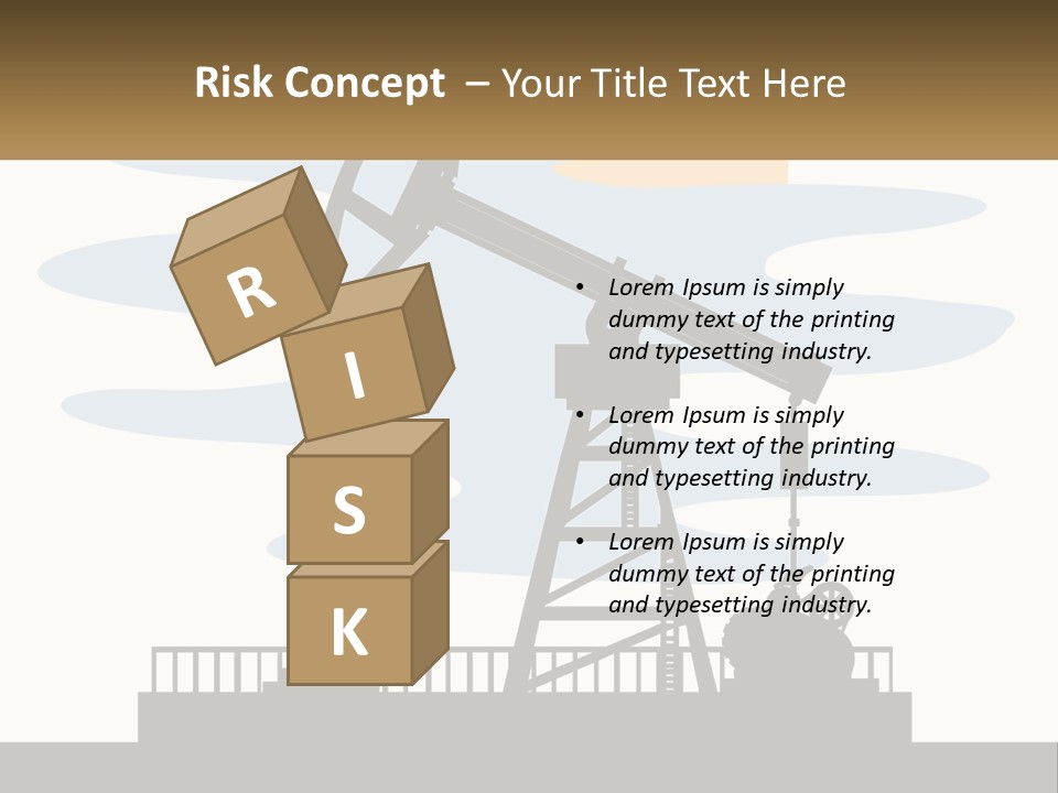 An Oil Pump With A Sign That Says Name Of Presentation Company Name PowerPoint Template