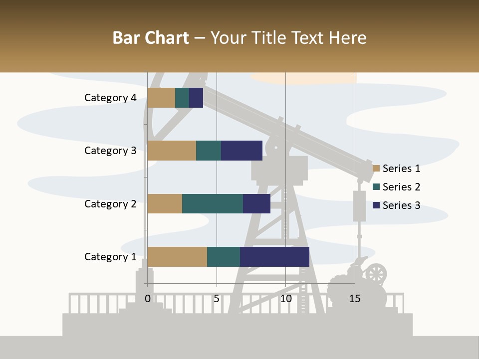 An Oil Pump With A Sign That Says Name Of Presentation Company Name PowerPoint Template