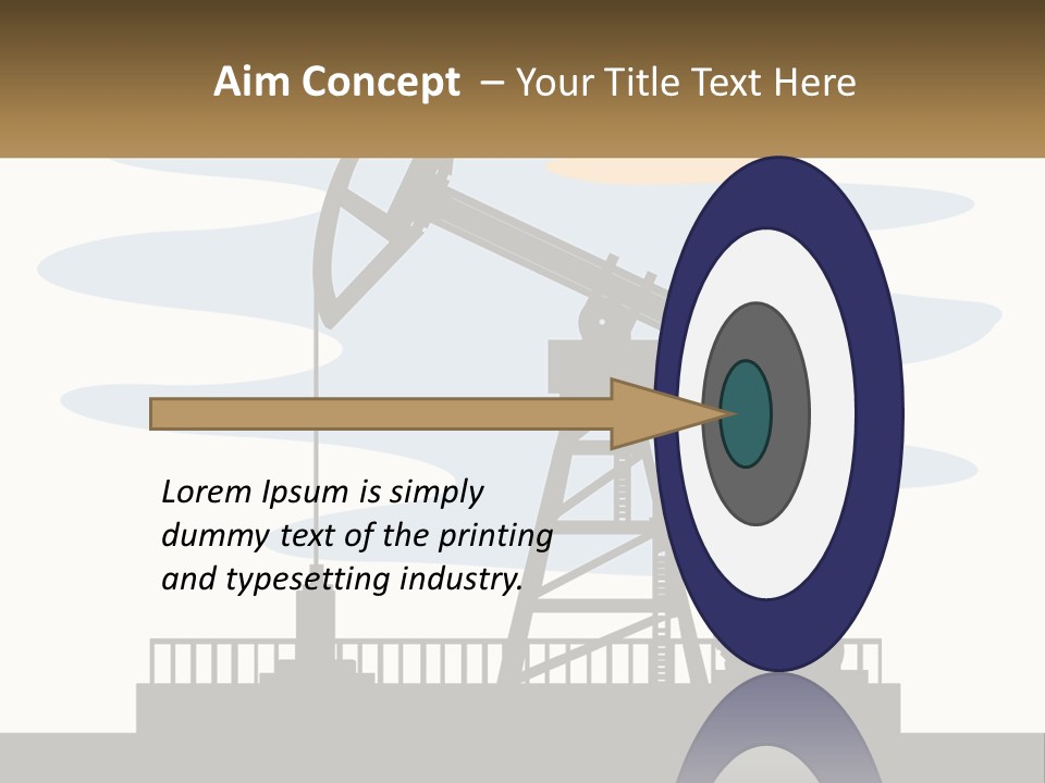 An Oil Pump With A Sign That Says Name Of Presentation Company Name PowerPoint Template