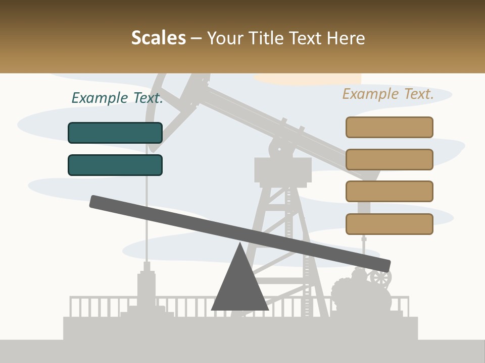An Oil Pump With A Sign That Says Name Of Presentation Company Name PowerPoint Template