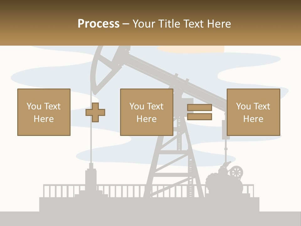 An Oil Pump With A Sign That Says Name Of Presentation Company Name PowerPoint Template
