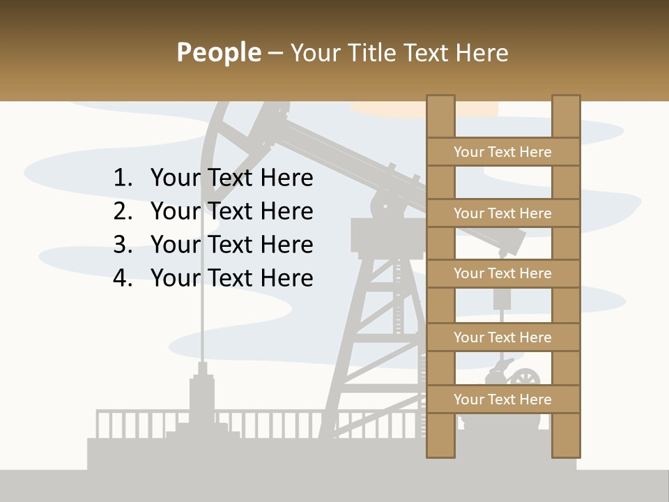 An Oil Pump With A Sign That Says Name Of Presentation Company Name PowerPoint Template
