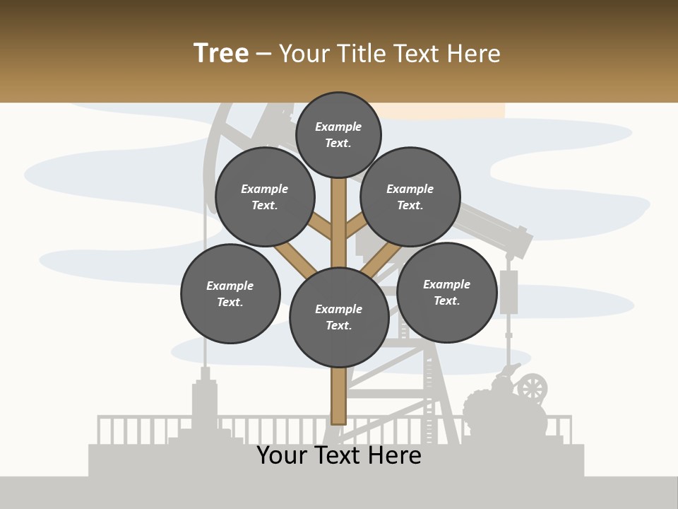 An Oil Pump With A Sign That Says Name Of Presentation Company Name PowerPoint Template
