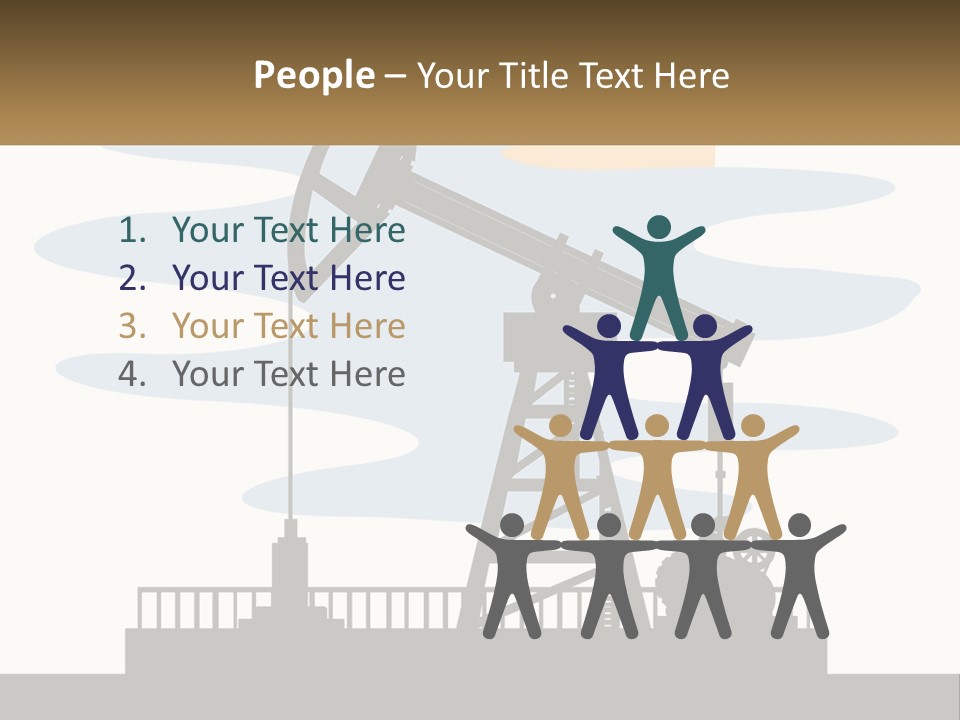 An Oil Pump With A Sign That Says Name Of Presentation Company Name PowerPoint Template
