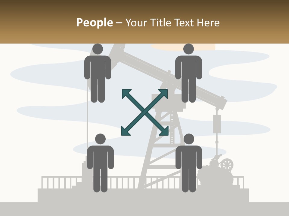 An Oil Pump With A Sign That Says Name Of Presentation Company Name PowerPoint Template