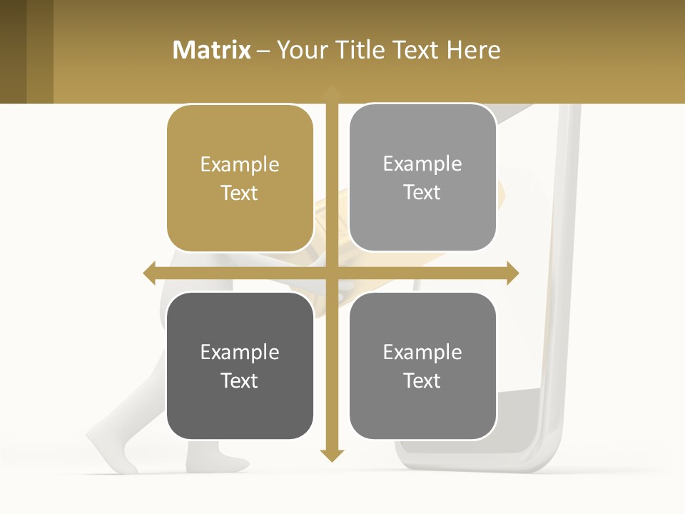 A Person Holding A Gold Bar In Front Of A Cell Phone PowerPoint Template