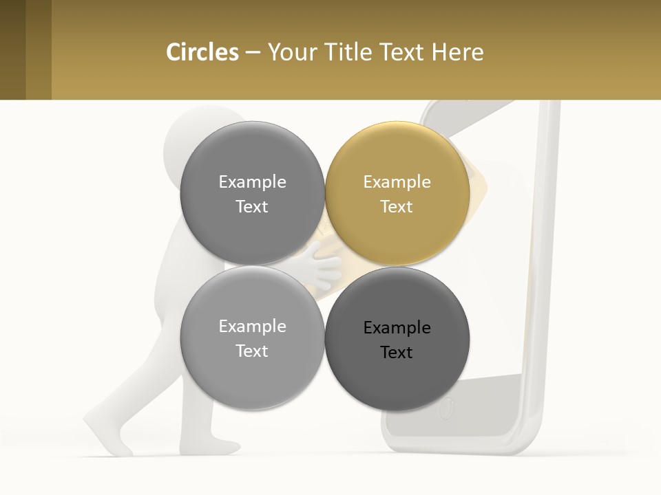 A Person Holding A Gold Bar In Front Of A Cell Phone PowerPoint Template