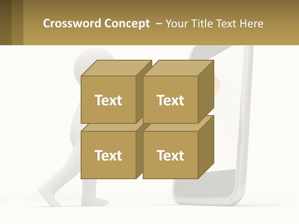 A Person Holding A Gold Bar In Front Of A Cell Phone PowerPoint Template