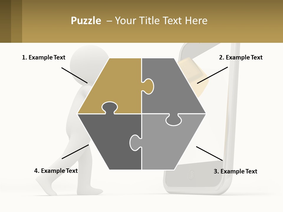 A Person Holding A Gold Bar In Front Of A Cell Phone PowerPoint Template
