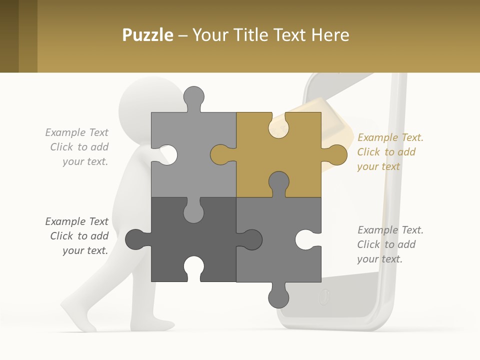 A Person Holding A Gold Bar In Front Of A Cell Phone PowerPoint Template