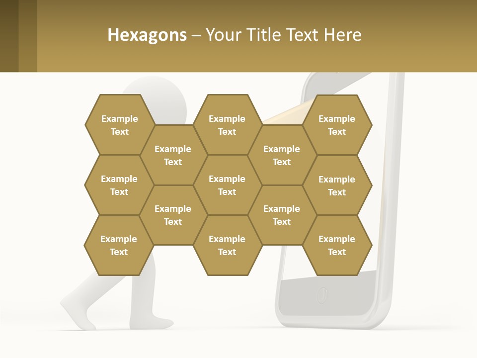 A Person Holding A Gold Bar In Front Of A Cell Phone PowerPoint Template