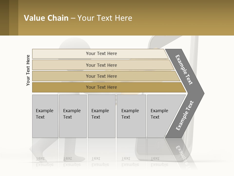 A Person Holding A Gold Bar In Front Of A Cell Phone PowerPoint Template