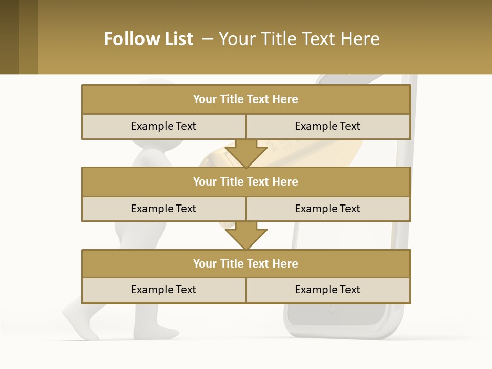 A Person Holding A Gold Bar In Front Of A Cell Phone PowerPoint Template