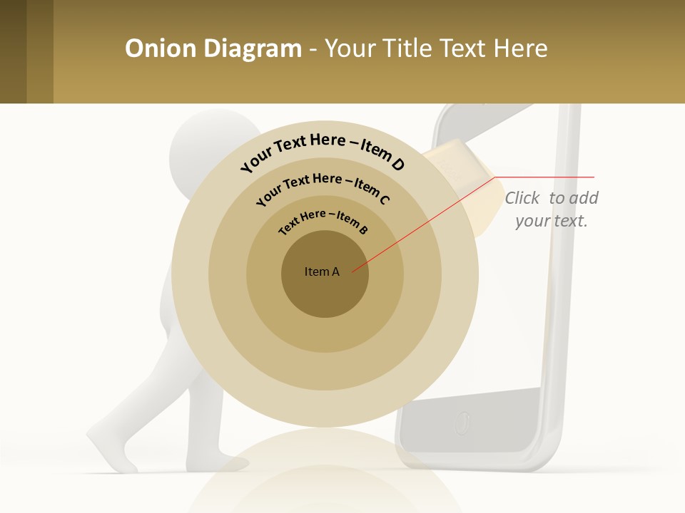 A Person Holding A Gold Bar In Front Of A Cell Phone PowerPoint Template