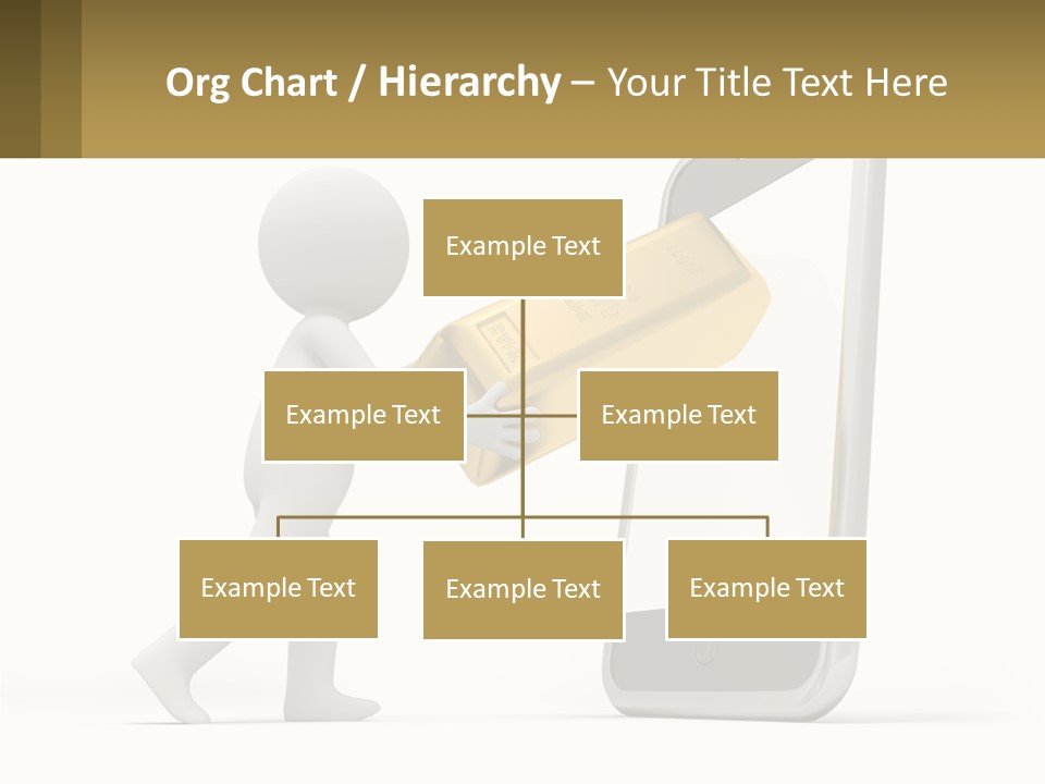 A Person Holding A Gold Bar In Front Of A Cell Phone PowerPoint Template