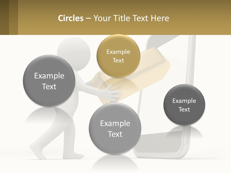 A Person Holding A Gold Bar In Front Of A Cell Phone PowerPoint Template