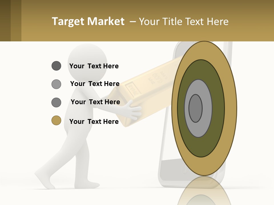 A Person Holding A Gold Bar In Front Of A Cell Phone PowerPoint Template