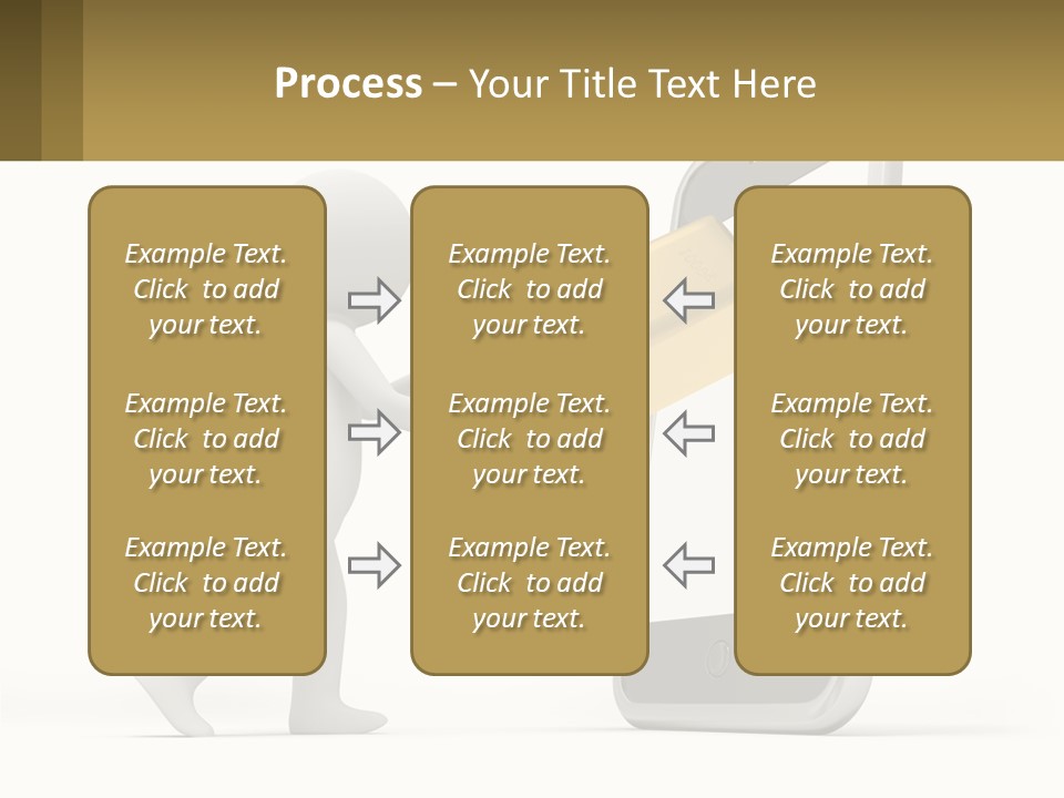 A Person Holding A Gold Bar In Front Of A Cell Phone PowerPoint Template
