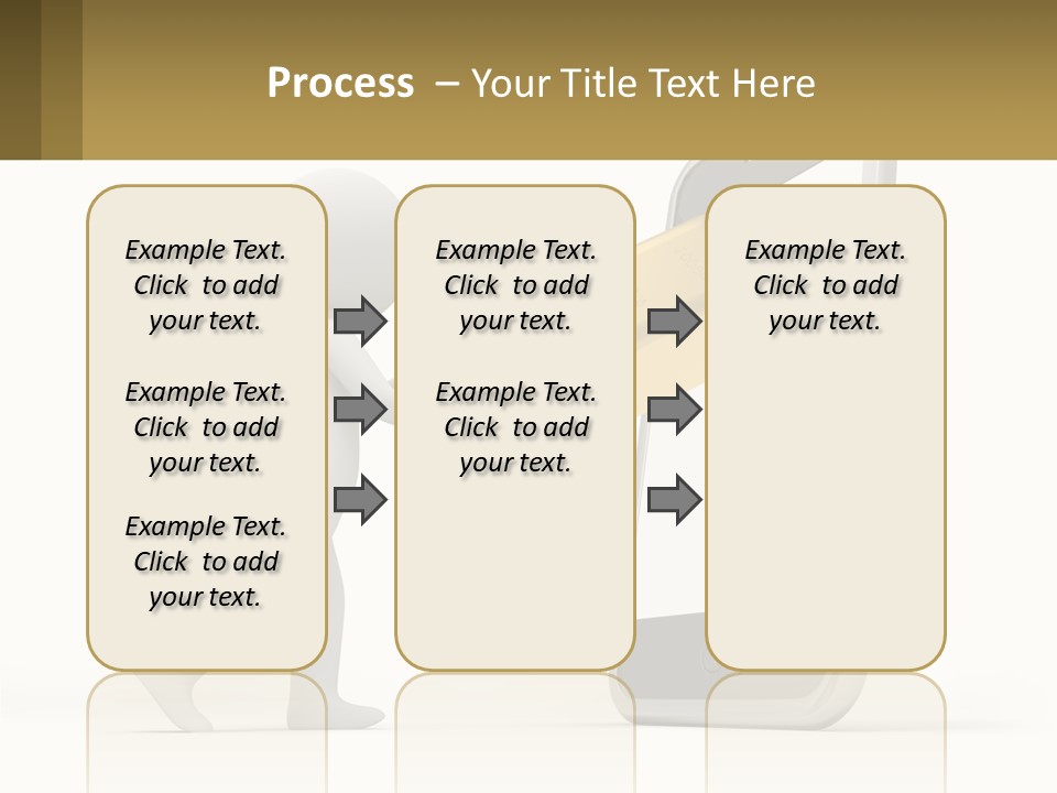 A Person Holding A Gold Bar In Front Of A Cell Phone PowerPoint Template