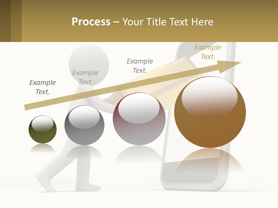A Person Holding A Gold Bar In Front Of A Cell Phone PowerPoint Template