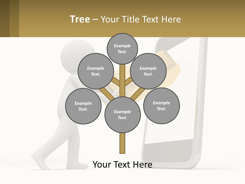 A Person Holding A Gold Bar In Front Of A Cell Phone PowerPoint Template