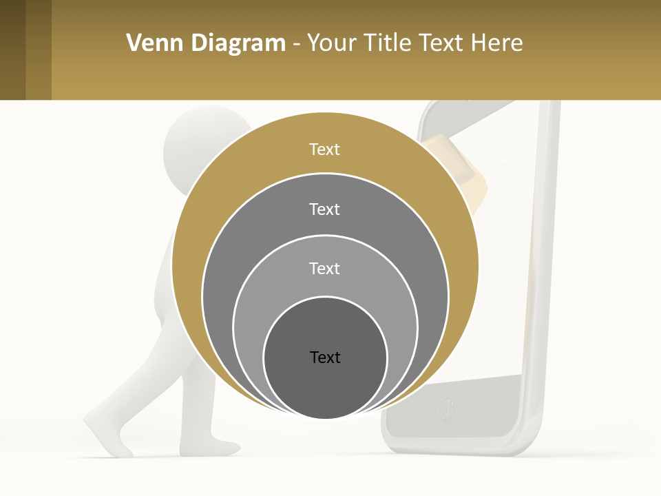 A Person Holding A Gold Bar In Front Of A Cell Phone PowerPoint Template