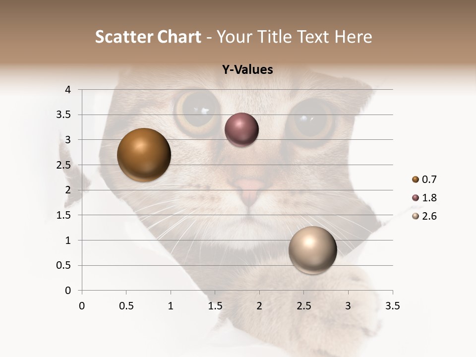 A Cat Peeking Through A Hole In A Paper PowerPoint Template