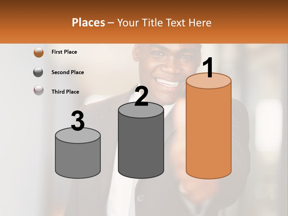 A Man In A Suit Giving A Thumbs Up PowerPoint Template