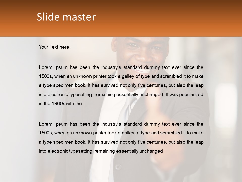 A Man In A Suit Giving A Thumbs Up PowerPoint Template