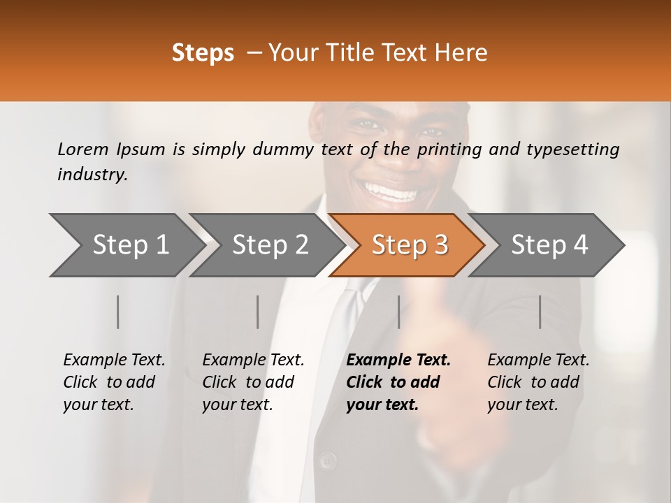 A Man In A Suit Giving A Thumbs Up PowerPoint Template