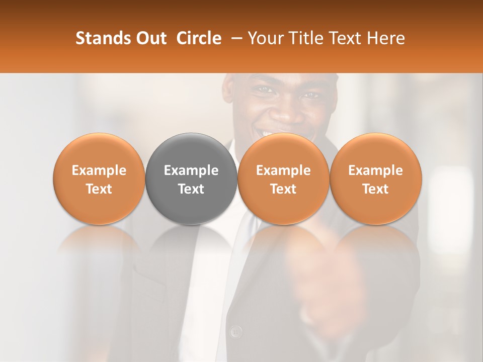 A Man In A Suit Giving A Thumbs Up PowerPoint Template