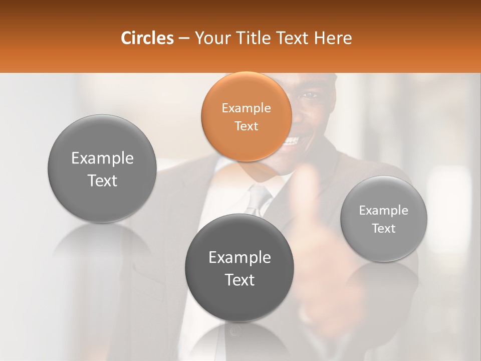 A Man In A Suit Giving A Thumbs Up PowerPoint Template