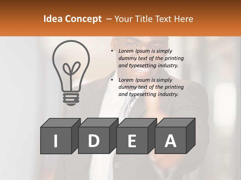 A Man In A Suit Giving A Thumbs Up PowerPoint Template