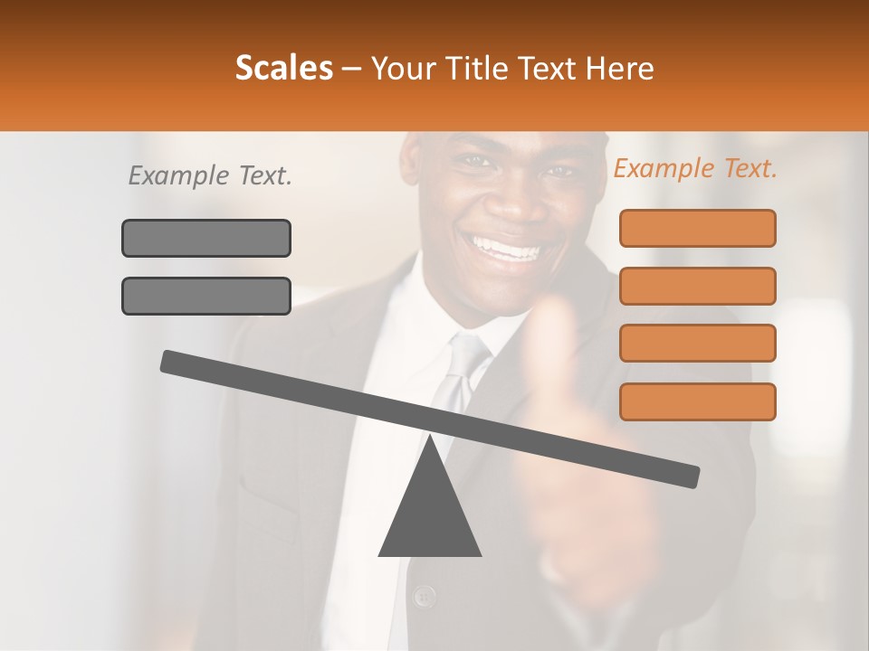 A Man In A Suit Giving A Thumbs Up PowerPoint Template