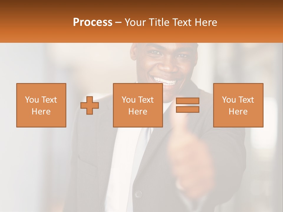A Man In A Suit Giving A Thumbs Up PowerPoint Template