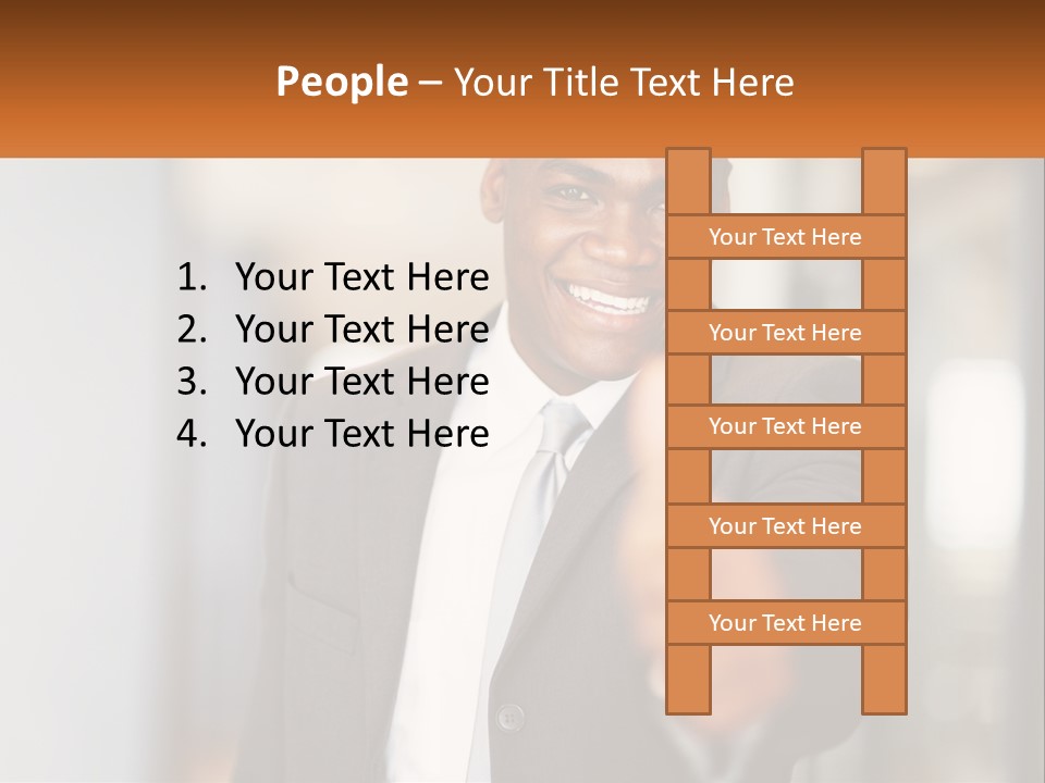 A Man In A Suit Giving A Thumbs Up PowerPoint Template