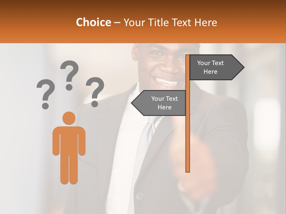 A Man In A Suit Giving A Thumbs Up PowerPoint Template