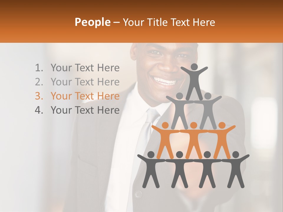 A Man In A Suit Giving A Thumbs Up PowerPoint Template