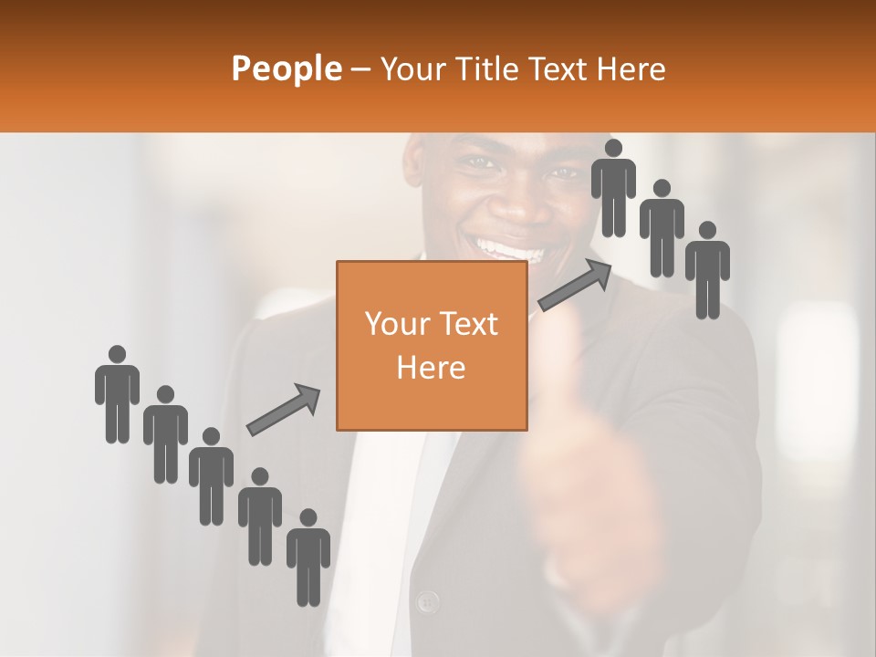 A Man In A Suit Giving A Thumbs Up PowerPoint Template